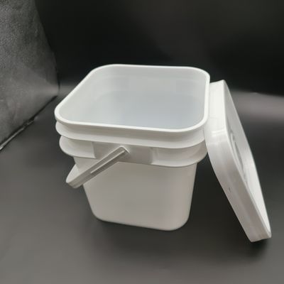 Impressão de tela 100% PP 2L 3L 5L 10L em forma quadrada de balde de plástico anti queda