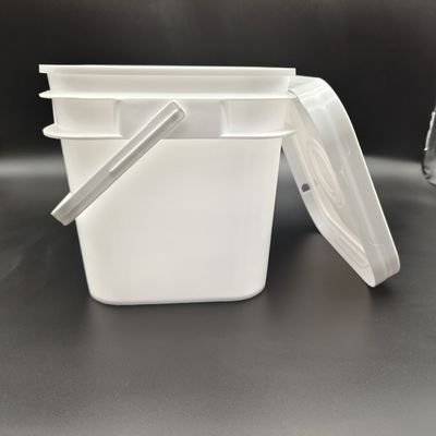 Impressão de tela 100% PP 2L 3L 5L 10L em forma quadrada de balde de plástico anti queda