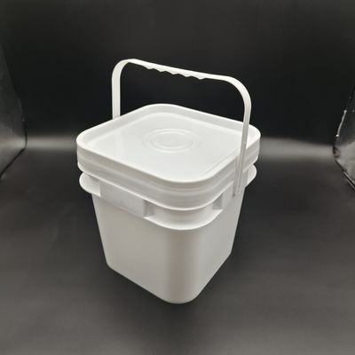 Impressão de tela 100% PP 2L 3L 5L 10L em forma quadrada de balde de plástico anti queda