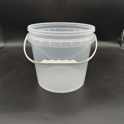 1L-25L recipientes de balde de plástico transparente com tampa resistente ao esforço