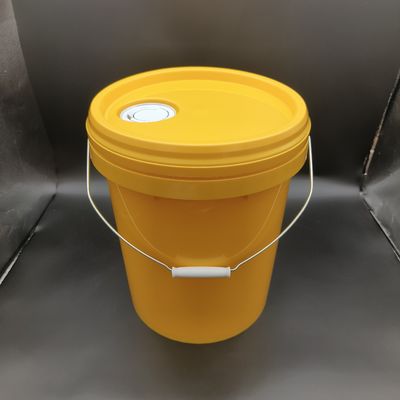 Balde de lubrificante industrial de 18 litros com bico amarelo empilhável Balde de plástico de 20 litros