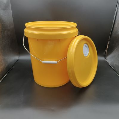 Balde de lubrificante industrial de 18 litros com bico amarelo empilhável Balde de plástico de 20 litros