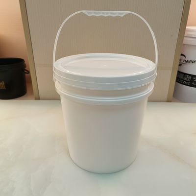 Bicho de plástico redondo preto branco 10L Material PP com tampa de vedação