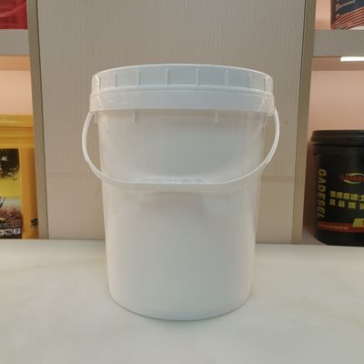 Alta empilhabilidade balde branco simples de 5 litros com tampa livre de BPA