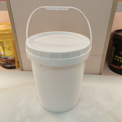 Alta empilhabilidade balde branco simples de 5 litros com tampa livre de BPA