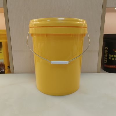 18L 4,8 galões 5 galões de tinta plástica balde amarelo resistente a altas temperaturas