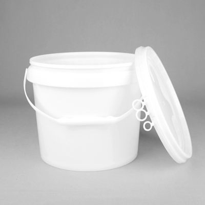 OEM ODM 1-25 litros baldes de armazenamento de alimentos brancos com parafuso na tampa