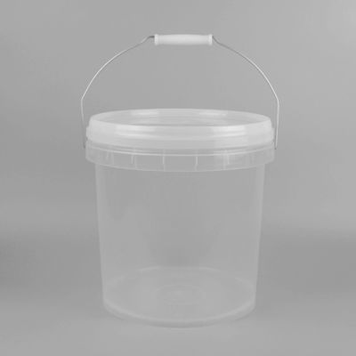 Resistência à corrosão 5 galões de plástico transparente balde balde recipientes de serigrafia