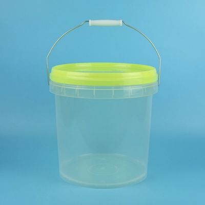 5l baldes de plástico transparente com tampa de transferência térmica