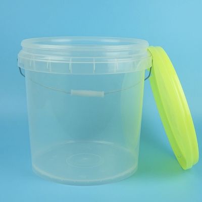 Resistência à corrosão 5 galões de plástico transparente balde balde recipientes de serigrafia