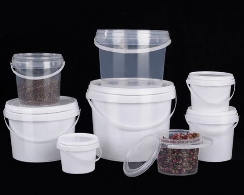 Baldes de armazenamento transparentes e claros para jardim