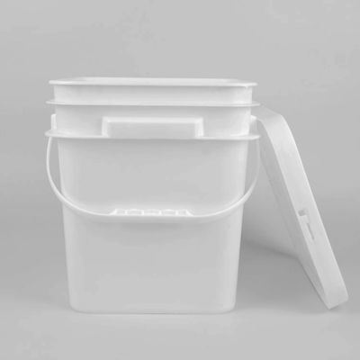Armazenamento seguro de alimentos à prova de vazamento 1 ~ 25L Balde de comida branco com tampa