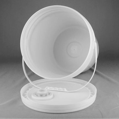 20 litros de balde de lubrificante branco com alça de metal OEM ODM