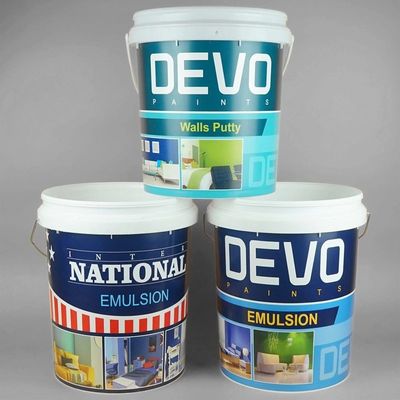 OEM ODM pintura de superfície lisa balde de plástico com tampa resistente a UV