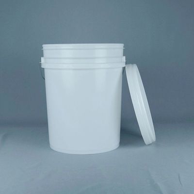 Baldes de plástico branco sem BPA de 5 litros com tampa para pó químico