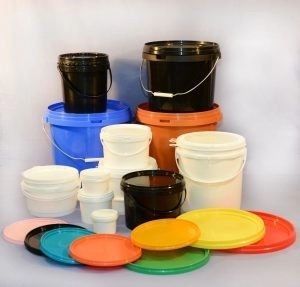 Alta resistência química empilhável 1 ~ 25 litros balde de plástico com tampa