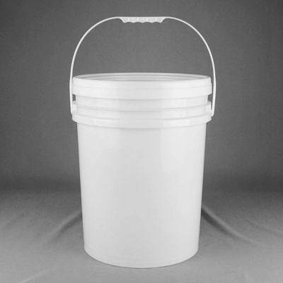 IML decoração balde químico 5 galões de plástico branco balde colocar corrosão