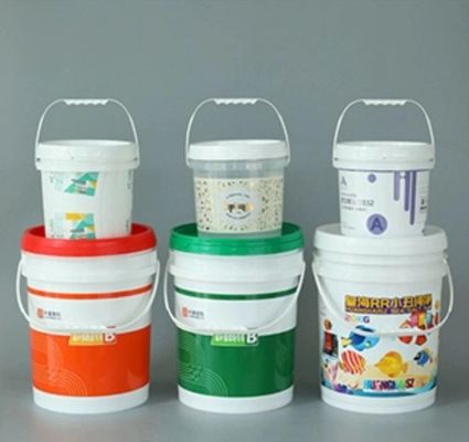 1-25L Capacidade de balde de fertilizante de plástico redondo com tampa