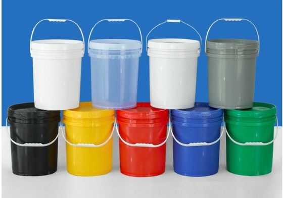 Logotipo personalizado 20l balde de plástico redondo com tampa resistente à corrosão
